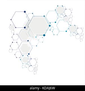 Molecular connection structure Stock Vector