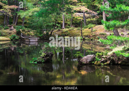 Saiho-ji, or Koka-dera,also known as the Moss Temple, is one of the most scenic gardens in the Arashyama district of Kyoto, Japan Stock Photo