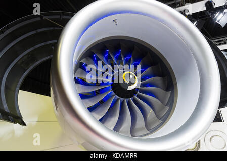 Blades of turbojet engine for an aircraft Stock Photo