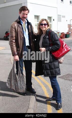 Corinne Wicks and Tom Butcher arriving at the Venue Cymru Llandudno Wales Stock Photo