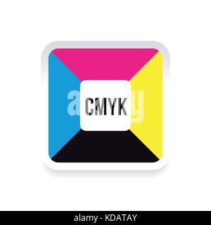CMYK color concept square Stock Vector