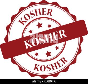 Kosher red stamp illustration Stock Vector