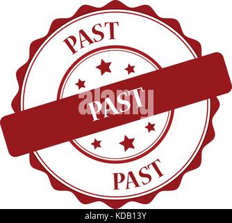 Past red stamp illustration Stock Vector