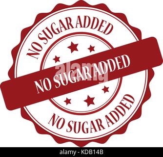 No sugar added red stamp illustration Stock Vector