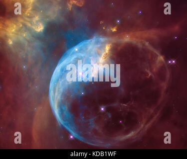 Bubble Nebula (NGC 7635) in Cassiopeia constellation, elements of this image furnished by NASA Stock Photo
