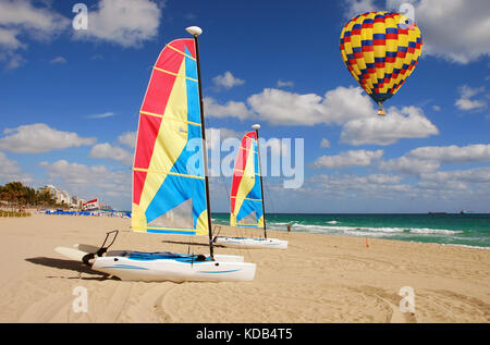 Leisure sports activities on a tropical beach in South Floirida Stock Photo