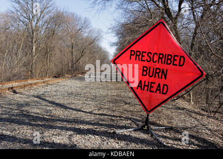 Prescribed Burn Sign. Prescribed Burn Sign Stock Photo - Alamy