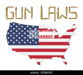 Download bullet gun laws with america flag hand gun Stock Vector ...