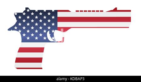 Download bullet gun laws with america flag hand gun Stock Vector ...