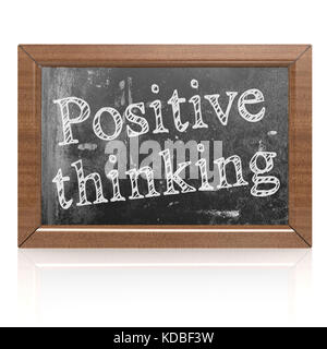 Positive thinking written on blackboard, 3D rendering Stock Photo