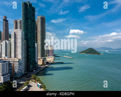 Private housing of Hong Kong from drone view Stock Photo