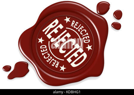 Rejected label seal isolated image with hi-res rendered artwork that could be used for any graphic design. Stock Photo