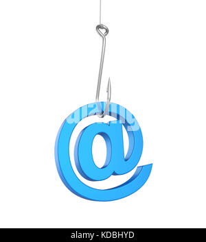 Fish Hook with Email Sign Isolated Stock Photo - Alamy