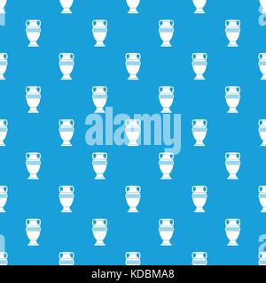 Ancient jug pattern seamless blue Stock Vector