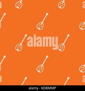 Saz turkish music instrument pattern seamless Stock Vector