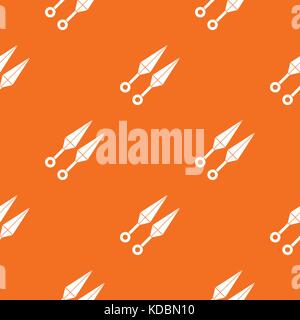 Ninja weapon kunai pattern seamless Stock Vector