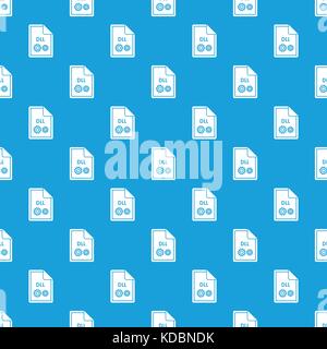 File DLL pattern seamless blue Stock Vector