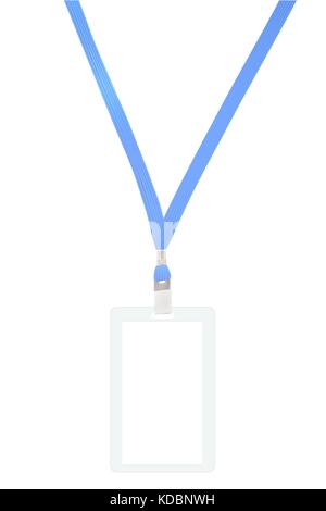 Name Tag Badge Holder, vector illustration, isolated on white Stock Vector