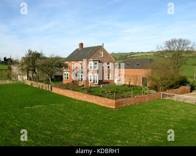 Elevated viewpoint of large Derbyshire property Stock Photo