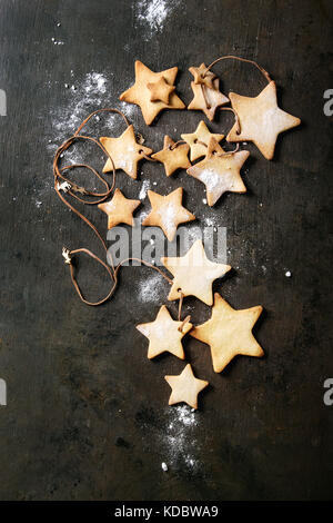 Christmas star shape sugar cookies Stock Photo