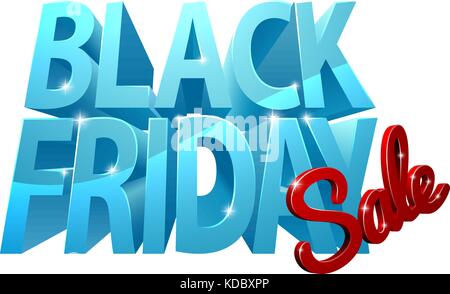 Black Friday Sale 3D Sign Stock Vector
