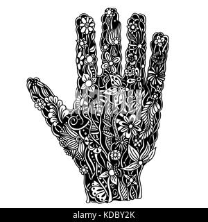 palm hand drawing