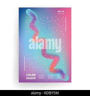 Fluid color shape. Modern abstract colorful background. Eps10 vector. Stock Vector