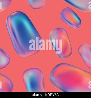 abstract seamless pattern with abstract colorful bubbles Stock Vector