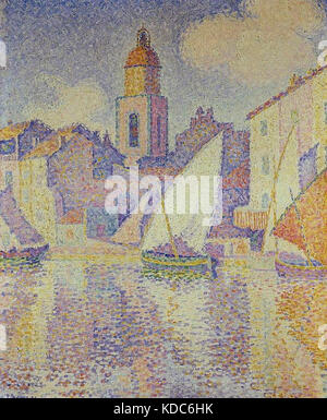 Signac Sunset In this 1896 painting, Paul Signac captures the tranquil sunset over ...