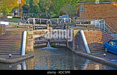 Rickmansworth, Grand Union Canal, Hertfordshire, Batchworth Lock; England, Stock Photo