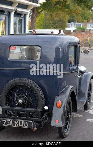 Vintage car Austen A7 box Saloon Stock Photo