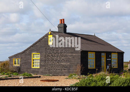 Prospect Cottage in dungeness, Kent, UK. It’s the place the late artist and filmmaker Derek Jarman made his home. Stock Photo