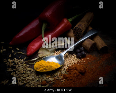 Assortment of spices Stock Photo