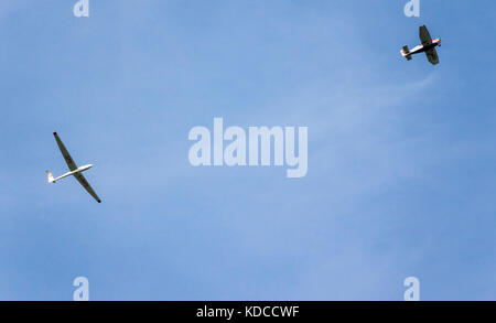 London Gliding Club, LGC,  airfield,  Dunstable, Downs.Dunstable, Downs, Bedfordshire, England, UK Stock Photo