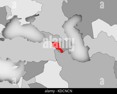 Grey Map of Armenia