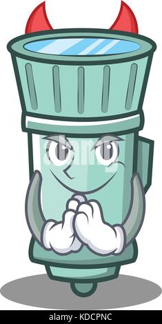 Devil flashlight cartoon character style vector illustration Stock Vector