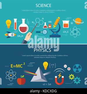 science and physics education concept Stock Vector