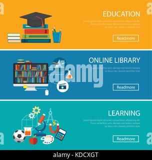 Science concept illustration in flat design style Stock Vector Image ...