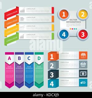 set of infographic templates Stock Vector