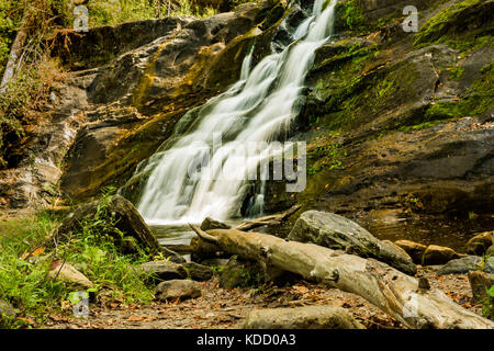 The lower waterfalls at Kent Falls State Park in Connecticut Stock Photo