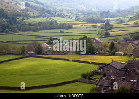 The village of Gunnerside in the Swaledale, Yorkshire Dales National Park. Stock Photo