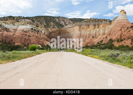 The echo amphitehater in northern new mexico Stock Photo
