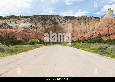 The echo amphitehater in northern new mexico Stock Photo
