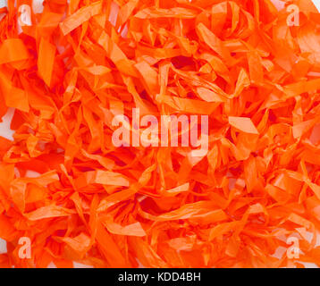 Crumpled red tissue paper Stock Photo