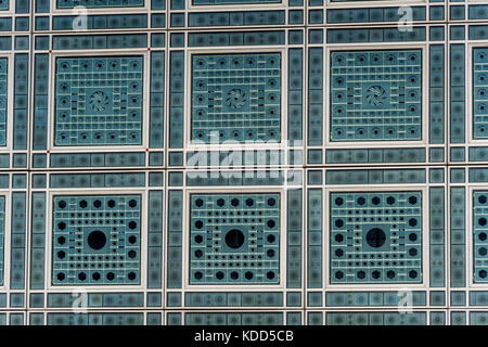 The facade of the Institut du monde arabe in Paris, France Stock Photo