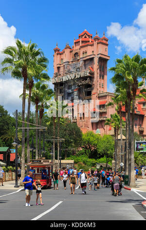 Holywood Tower Hotel,Walt Disney World Resort, theme park, Orlando, Florida, USA Stock Photo