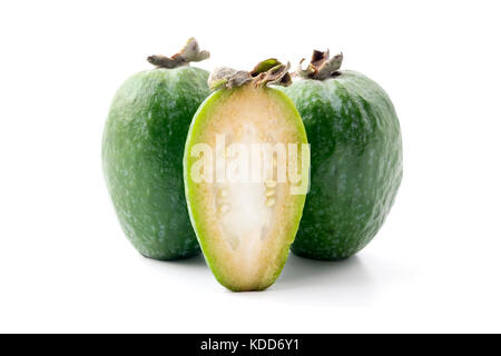 Feijoa on a white background Stock Photo