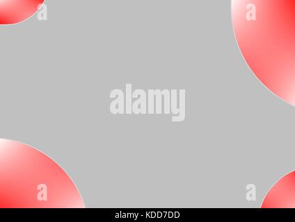 grey background red circles Stock Vector