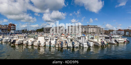 Small boat marina at Place du Minck, Dunkirk, France. Stock Photo