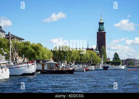 Sweden: Stockholm City Hall, seen from the west. Photo from 17. July 2017. | usage worldwide Stock Photo